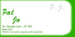 pal jo business card